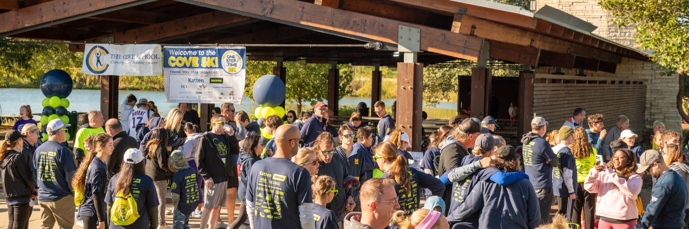 Runners setting up at a race.
